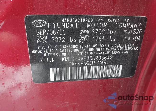 KMHDH4AE4CU295642: 42834087