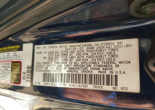 5TEUU42N98Z486275: 42834139