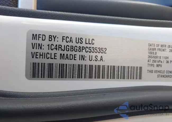 1C4RJGBG8PC535352: 42834281