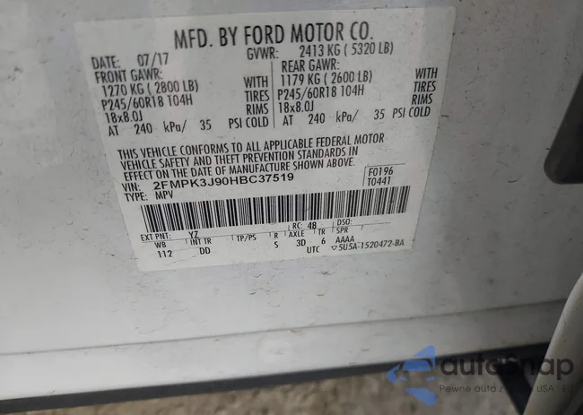 2FMPK3J90HBC37519: 42834337