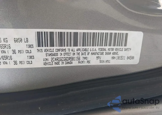 2C4RDGCG6DR581156: 42833646