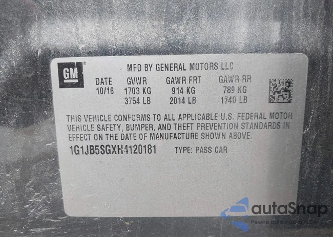 1G1JB5SGXH4120181: 42835026