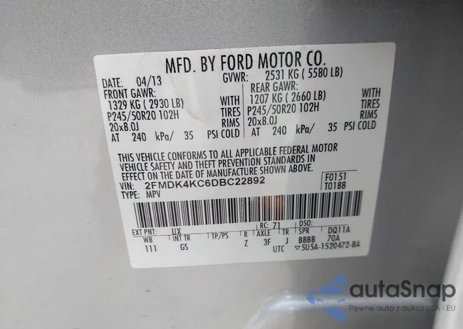 2FMDK4KC6DBC22892: 42835034