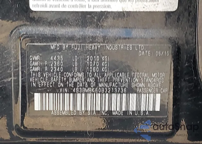 4S3BMBK60B3213736: 42835200