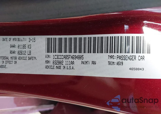 1C3CCCAB5FN694805: 42835345