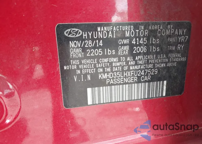 KMHD35LHXFU247529: 42835426