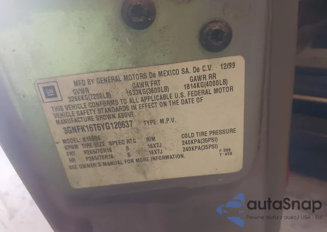 3GNFK16T6YG120637: 42834475