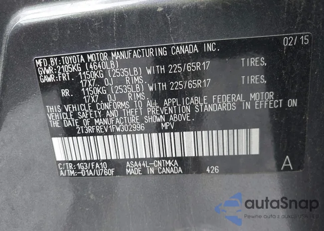 2T3RFREV1FW302996: 42834594