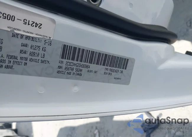 2C3CDXHG2GH265864: 42834640