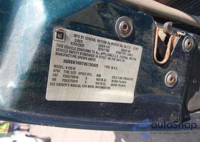 3GNEK18R7VG136435: 42835975