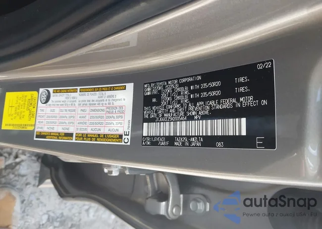 JTJGGCEZ5N2005464: 42836005