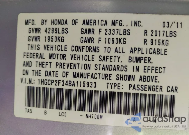 1HGCP2F34BA115933: 42836128