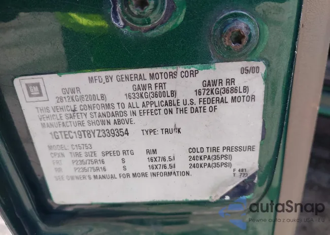 2GECE19TX31290756: 42836275