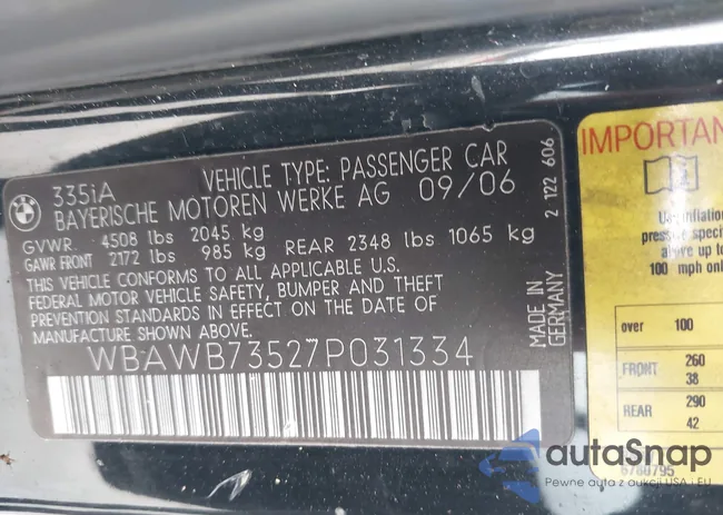 WBAWB73527P031334: 42835479