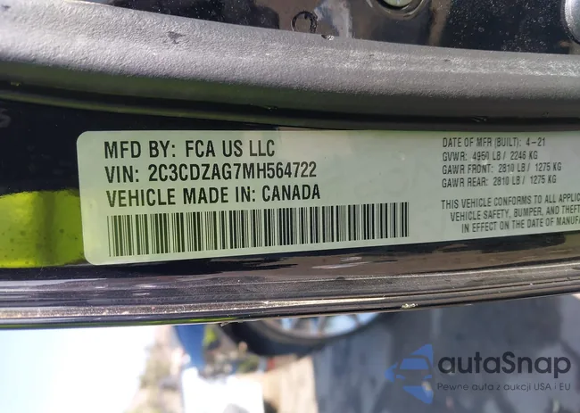 2C3CDZAG7MH564722: 42835543