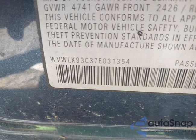 WVWLK93C37E031354: 42836971