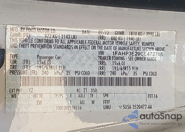 1FAHP3E29CL472765: 42837049