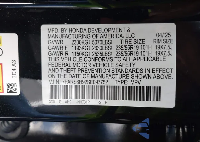 7FARS6H92SE097752: 42837067