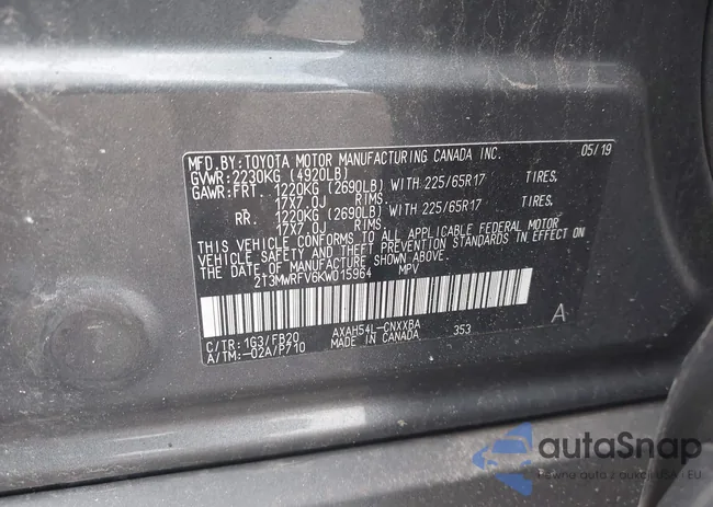 2T3MWRFV6KW015964: 42837143