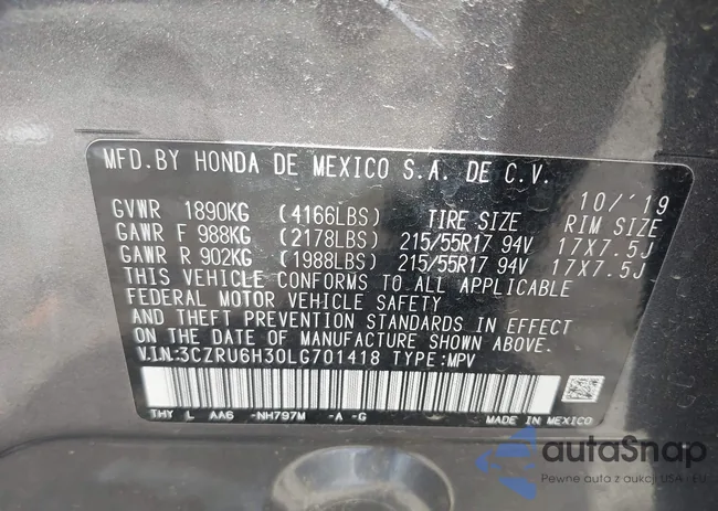 3CZRU6H30LG701418: 42837198