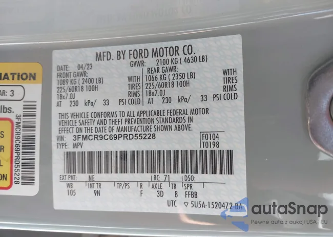 3FMCR9C69PRD55228: 42837354