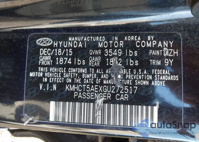 KMHCT5AEXGU272517: 42836581