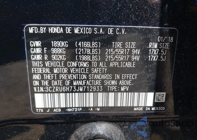 3CZRU6H73JM712933: 42836812