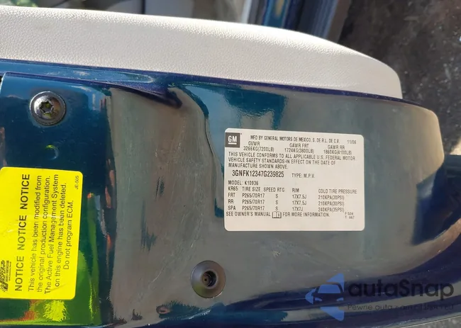 3GNFK12347G239825: 42837853