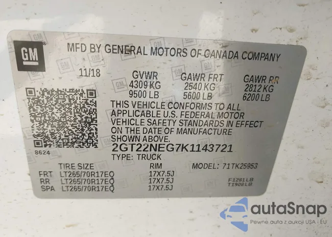 2GT22NEG7K1143721: 42838193