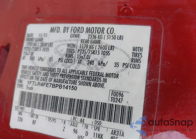 1FTLR4FE7BPB14150: 42837596