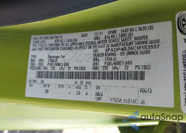 3FADP4BJ9CM153557: 42837612