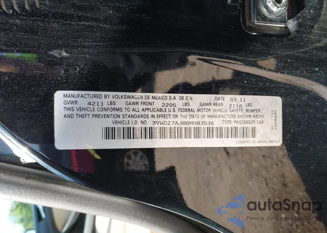 3VWDZ7AJ8BM083536: 42837636