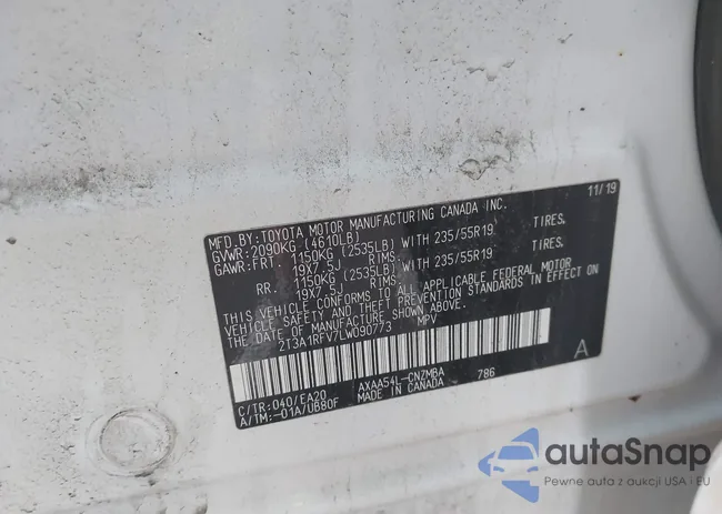 2T3A1RFV7LW090773: 42838970