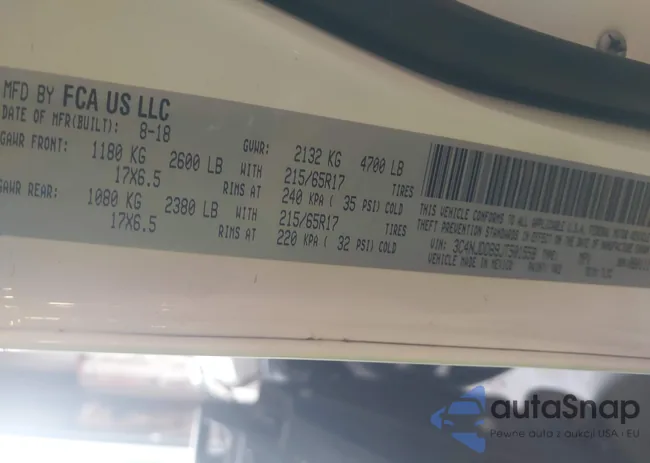 3C4NJDDB9JT501558: 42839010