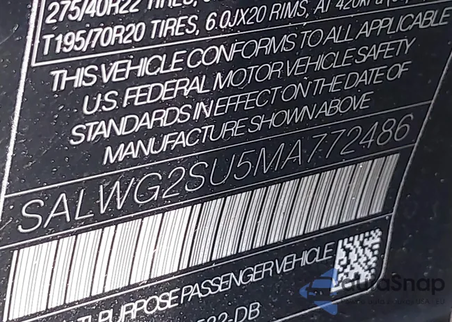 SALWG2SU5MA772486: 42839399