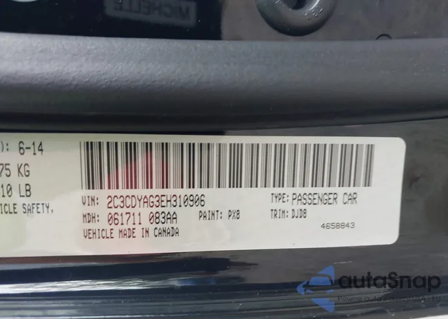 2C3CDYAG3EH310906: 42838535