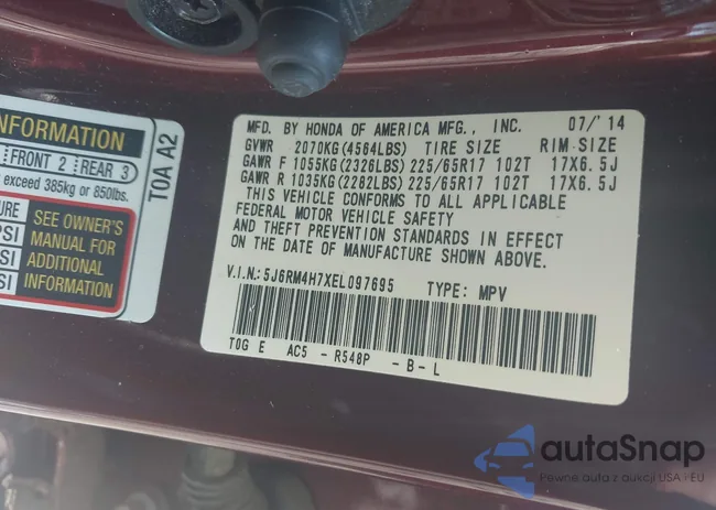 5J6RM4H7XEL097695: 42838711