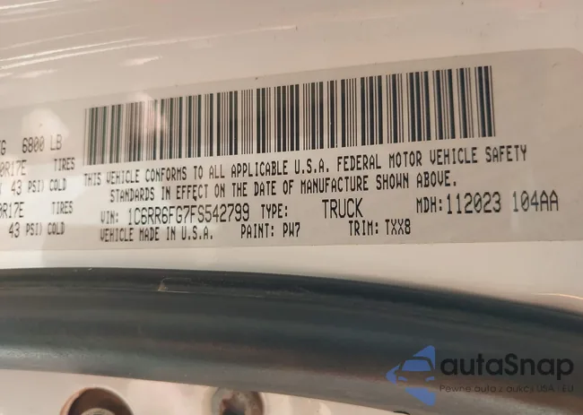 1C6RR6FG7FS542799: 42838716