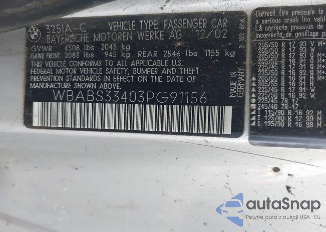 WBABS33403PG91156: 42839985