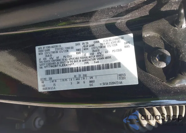 1FT7W2BT1LEE41417: 42840093