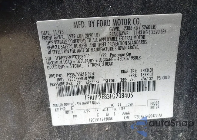 1FAHP2E83FG208405: 42840110