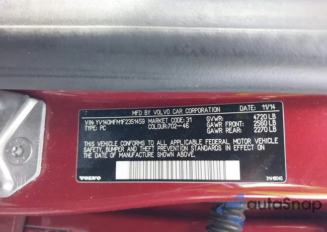 YV140MFM1F2351459: 42840183