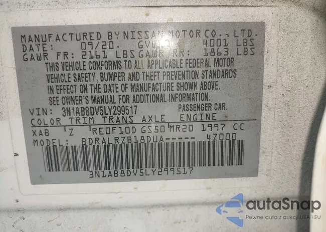 3N1AB8DV5LY299517: 42840210