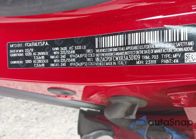 ZACPDFCWXR3A30109: 42840242