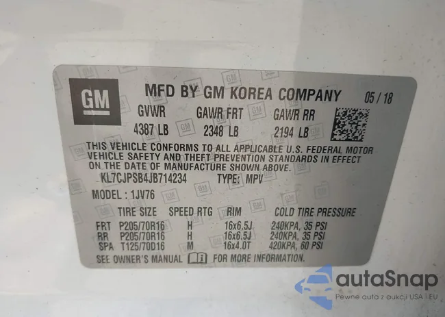 KL7CJPSB4JB714234: 42839498