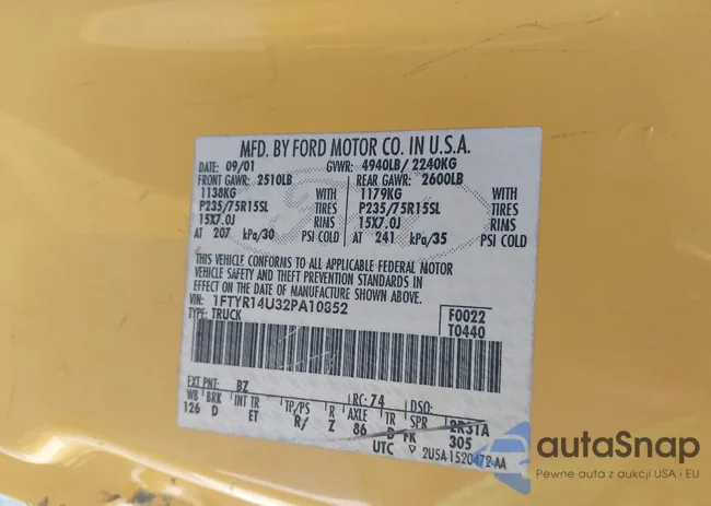 1FTYR14U32PA10852: 42839523