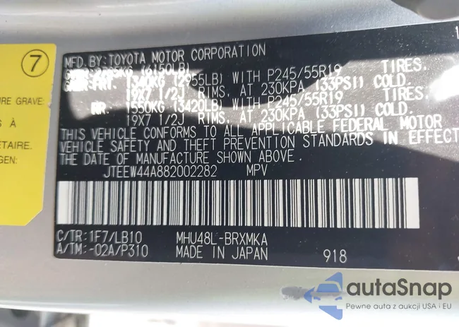 JTEEW44A882002282: 42839538