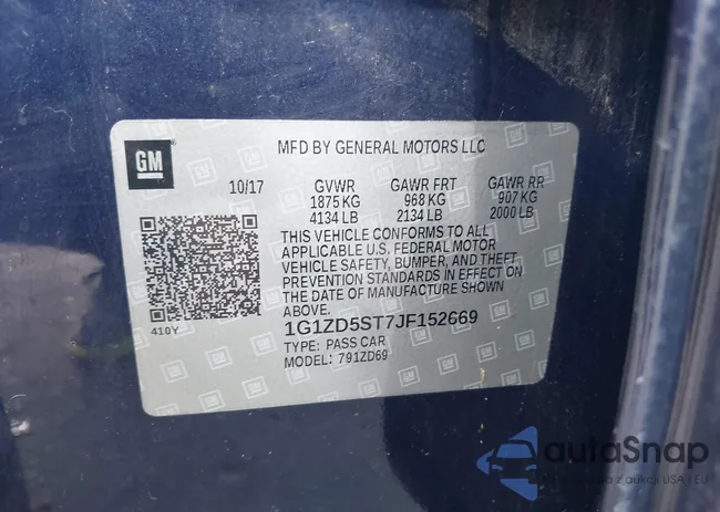 1G1ZD5ST7JF152669: 42839586