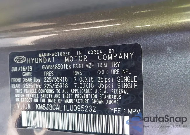 KM8J3CAL1LU095232: 42839790