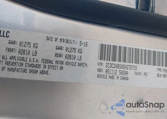 2C3CDXBGXGH272733: 42840853